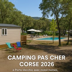 Emplacements ombragés proche des plages de Palombaggia et Santa Giulia